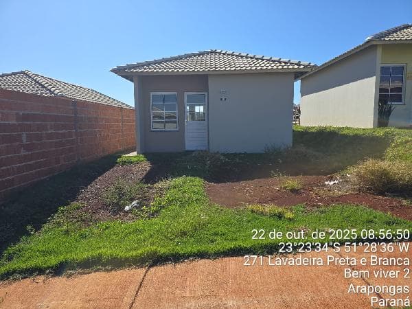 Oferta imperdível — Casa no Loteamento Viver Bem Arapongas 2, Arapongas - PR, Nº 151, 2 quartos, 1 vaga, 160m² | Venda Direta Online